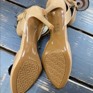 Karl Lagerfeld | Shoes | Karl Lagerfeld Nude Heels With Ankle Strap
